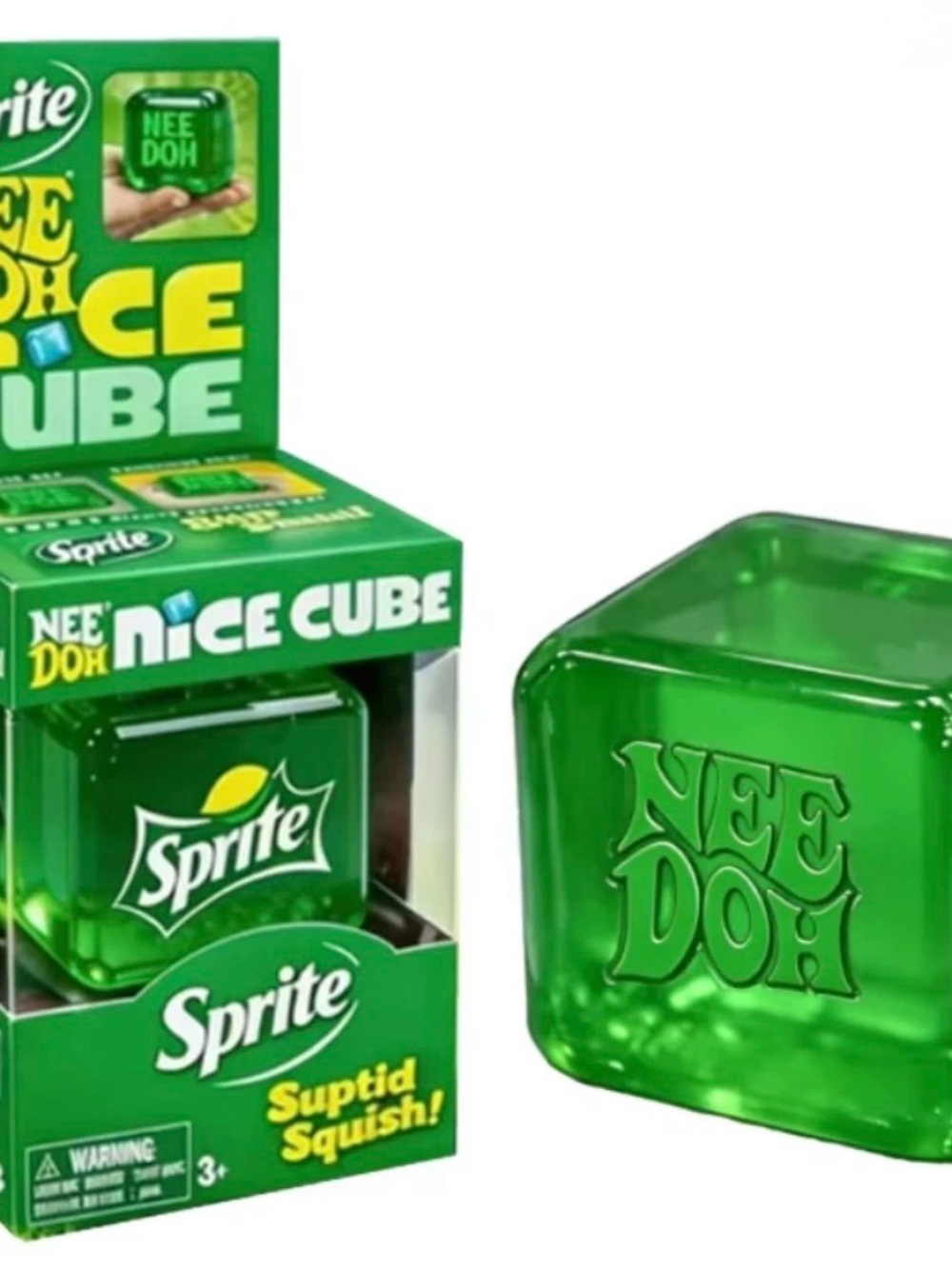 Sprite NeeDoh Green Ice Cube Stress Ball - Sprite Branded Squishy Toy